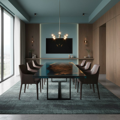 Salontafel River Table Epoxyhars Massieve Tafels 121x61 Riviertafel