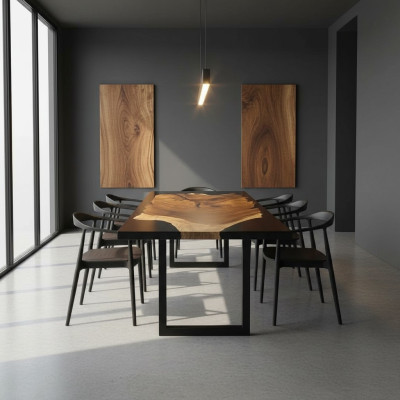 Epoxiehars Eettafel River Table Massief Tafels 160x81 Riviertafel Nieuw