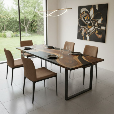 Eettafel Vergadering Riviertafel Echt Hout Massief
