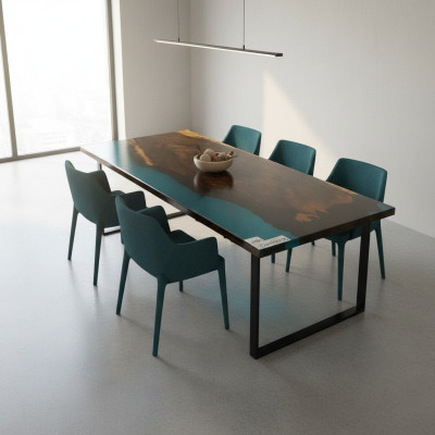 Salontafel River Table Echt Hout Riviertafel Massief Epoxyhars Tafels