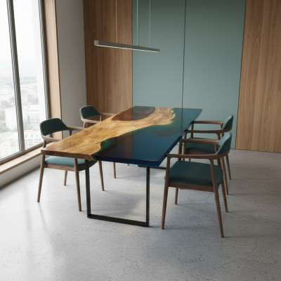 Eettafel Zee Water Rivier Echt hout Riviertafel 181x81cm Tafels