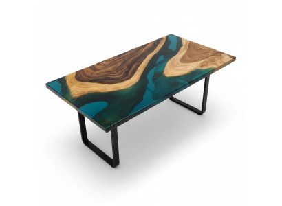 Tafel Eettafel Tafels Hars Epoxy Massief ontwerpmeubelen 140x71 Echt