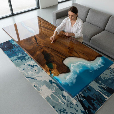 Eettafel River Table Echt Hout Riviertafel 181x81cm Massieve Tafels