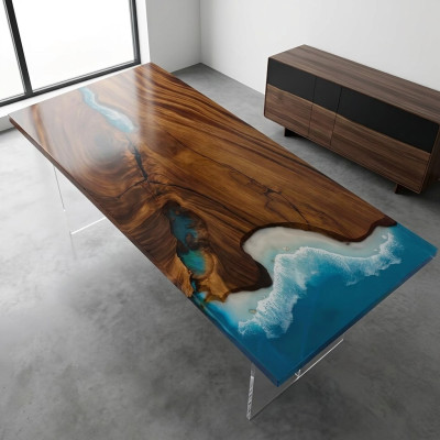 Eettafel River Table Echt Hout Riviertafel 181x81cm Massieve Tafels