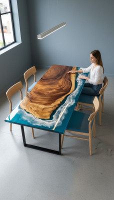 Bijzettafel salontafel Epoxy meubels Designertafel Epoxyhars tafels