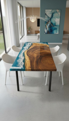 Bijzettafel salontafel Epoxy meubels Designertafel Epoxyhars tafels