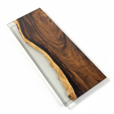 Epoxihars eettafel echt hout massief meubilair waterval epoxy decoratietafel