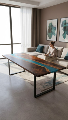 Moderne tafels Eettafel Design Tafel Hars Zee Rivier Meubels 220x90