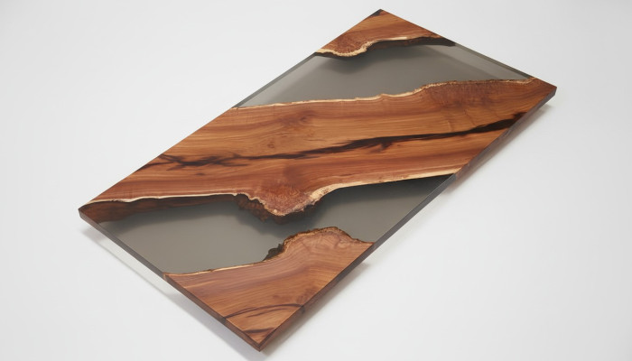 Eettafel River Table Echt Hout Riviertafel Massief Decoratie Epoxyhars Tafels