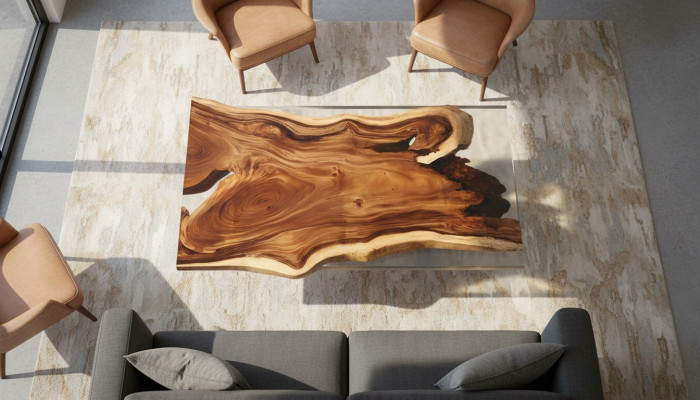 Epoxiharsen Eettafel River Table Echt hout Massief Tafels 200x90