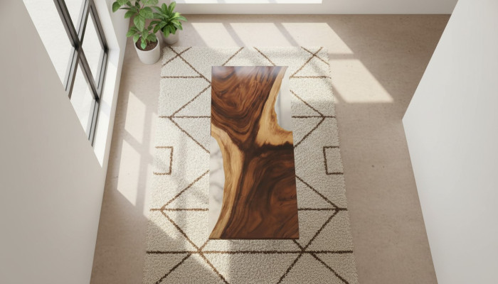 Eettafel Zee Water Rivier Echt hout Riviertafel 180x80 Tafels Epoxyhars Nieuw