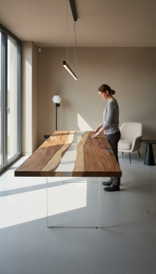 Eettafel River Table Echt hout Riviertafel 240x90 Massieve tafels