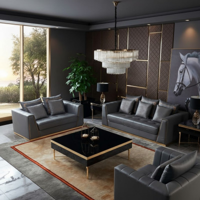 Luxe meubelbankstel bank bankstel 3 2 1 zitsbank met salontafel