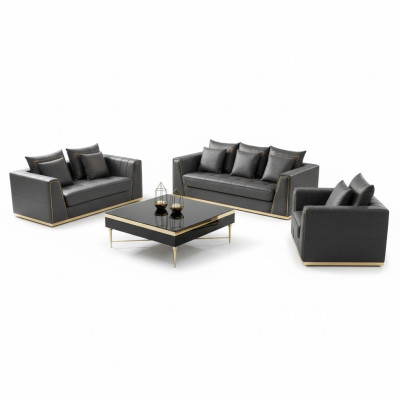 Luxe meubelbankstel bank bankstel 3 2 1 zitsbank met salontafel