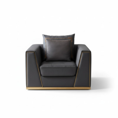 Designer woonkamer inrichting fauteuil eenzitter gestoffeerde bank bank televisie nieuw