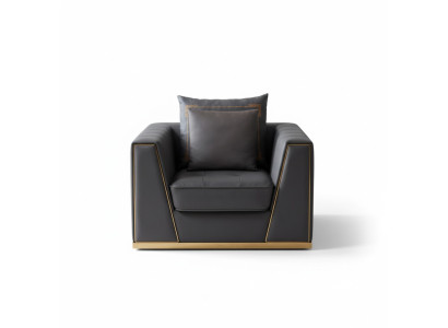 Designer woonkamer inrichting fauteuil eenzitter gestoffeerde bank bank televisie nieuw