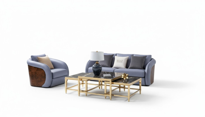 Luxe woonkamer meubels bankstel leren bank bankstel set ontwerp