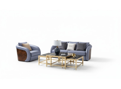 Luxe woonkamer meubels bankstel leren bank bankstel set ontwerp