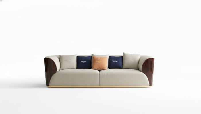 Leren bank Ontwerper Bank Beklede Bank Banken Vierzitter Meubels Woonkamer Hout Leerbank Ontwerper Bank Gestoffeerde Bank Bankstellen Vierzitter Meubels Woonkamer Hout