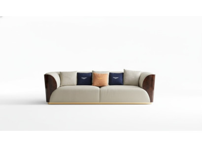 Leren bank Ontwerper Bank Beklede Bank Banken Vierzitter Meubels Woonkamer Hout Leerbank Ontwerper Bank Gestoffeerde Bank Bankstellen Vierzitter Meubels Woonkamer Hout