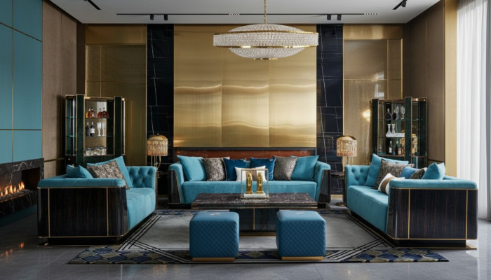 Driepersoons bank Bank gestoffeerde bank 3-zits textiel banken stof luxe meubels