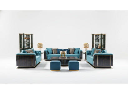 Driepersoons bank Bank gestoffeerde bank 3-zits textiel banken stof luxe meubels