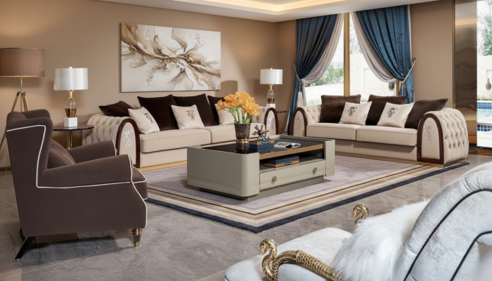 Ontwerp Luxe Bank Zitkussen Bank xxl Groot 4+3 Zitsbanken Chesterfield
