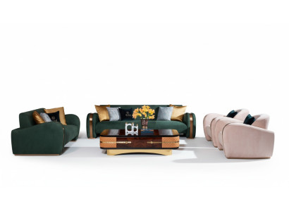 Luxe meubels bankstel bank sofa gestoffeerde salontafel bankstel