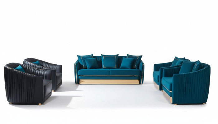Sofaset 3-zitsbank Sofa Stoel Bank Bekleding Set Moderne Banken