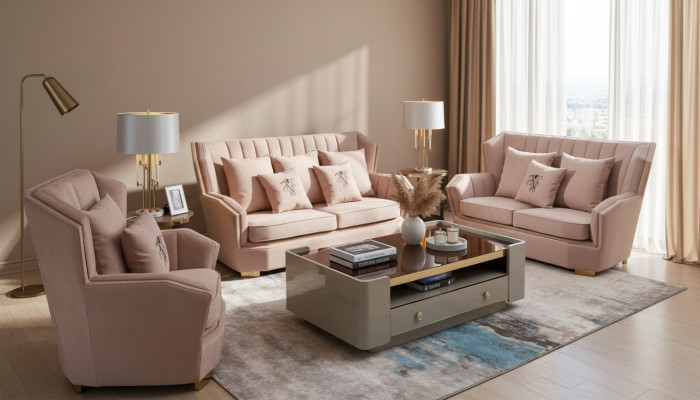 Luxe meubel sofa set bank bank bekleding 321 zits bank tafel banken