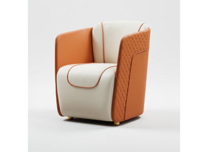 Fauteuil Ontwerp Bank Bank Ontspannen Leer Decoratie Lounge Club Bekleding Zitter Luxe