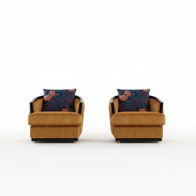 Ontwerp Fauteuil Stof Luxe Tv-bank 1-Zits Bank Ontspannen Lounge Club Bekleding