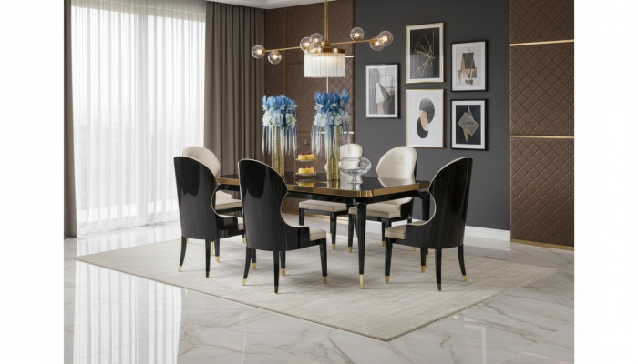 Ontwerp eetkamerstoel set metalen tafels stoelen 4x stoelen tafelset 4-delig.