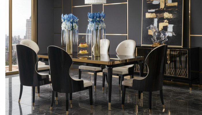 Eettafel tafel groep eetkamer woonkamer eettafel hout glas meubelen