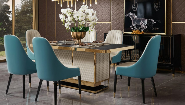 Eettafel 6x stoelen stoel eetkamer set eetgroep moderne meubels tafel