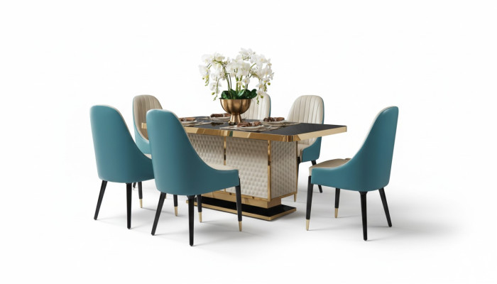 Eettafel 6x stoelen stoel eetkamer set eetgroep moderne meubels tafel