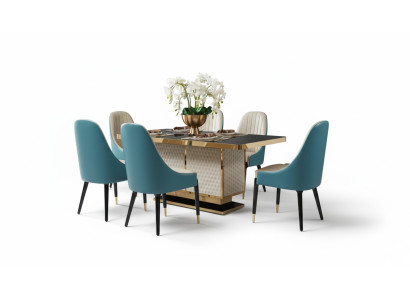 Eettafel 6x stoelen stoel eetkamer set eetgroep moderne meubels tafel