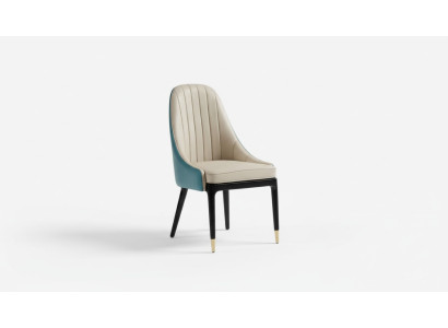 Eetkamer 1x stoel set zit echt stoelen gestoffeerde rugleuning ontwerper houten fauteuil nieuw