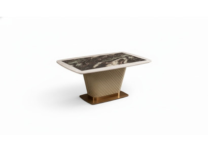 Tafel eetkamer set eettafel stoel set 7-delig leer roestvrij staal rugleuning stoelen