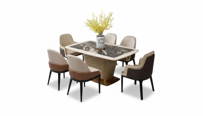 Complete eetkamer set tafel 4x armstoelen stoelen luxe eetgroep