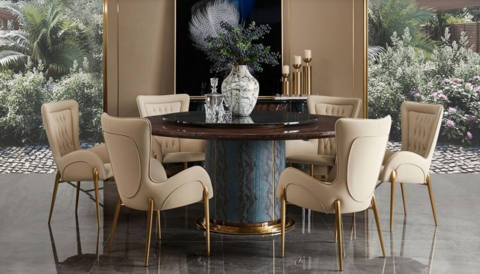 Croco eetkamertafel Ronde tafels Eettafel Hout Ontwerper Eetkamer