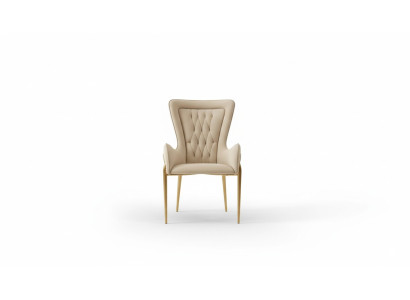 Fauteuil Stoel 1x Eetkamer Lounge Zitkamer Gestoffeerde Stoel Luxe Leer Televisie