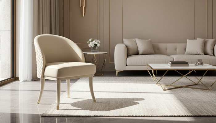 Stoel 1x Eetkamer Gestoffeerde Stoel Tv Lounge Club Leren Zetel Fauteuil Luxe