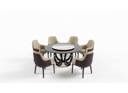 Groep Eettafel Stoel Woonkamer Set Tafels Bekleding Hout Stoel
