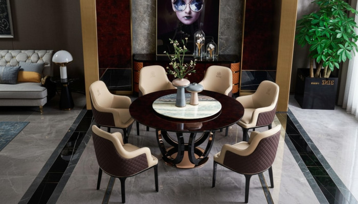 Designer stoel Luxe armstoel Gestoffeerde stoelen 1x fauteuil Woon- en eetkamer Leder