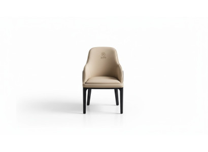 Designer stoel Luxe armstoel Gestoffeerde stoelen 1x fauteuil Woon- en eetkamer Leder