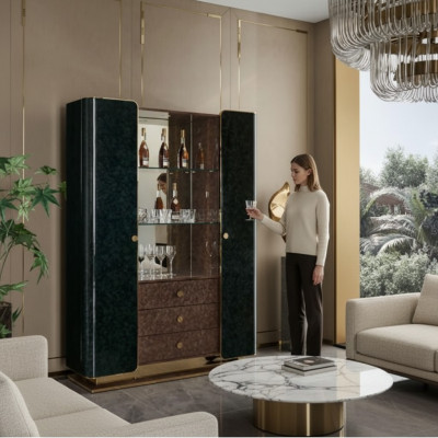 Vitrine kast woonkamer kasten vitrines glazen kast houten kast glas hout