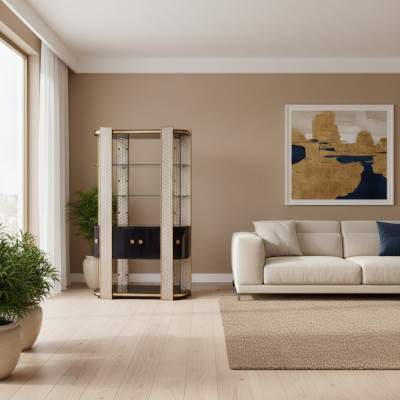 Ontwerper Vitrine Houten Kast Kasten Woonkamer Planken Kantoorplanken Glazen kast