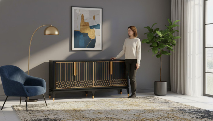 Sideboard Design Ladenkast Houten Kast Laden Meubels Console Side