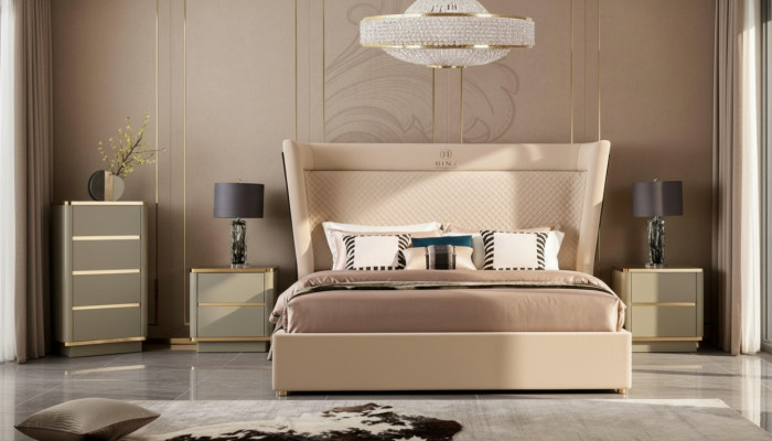 Slaapkamer Hotelbedden Dubbel bed design Houten stoffen bedden 180x200cm